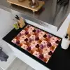 Bloemen - Abstract - Aardetinten Inductie beschemer met haakjes klein 777 -sfeer1
