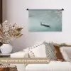 Bloesems - Minimalistisch - Wateroppervlak - Boot Wandkleed katoen klein -sfeer1