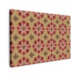 Bloemen - Retro - Groen canvas 2cm klein 34 -z3d