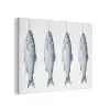 Vissen - Illustratie - Delfts - Blauw PET vilt klein -3d