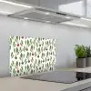 Rood - Bieten - Blad - Patroon keuken achterwand spatscherm klein 900 -3d_schuin