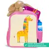 Giraffe - Dier - Kleurrijk Kinderrugzak - Roze middel -inhoud_NL