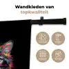 Kat met kleurrijke penseelstreken Wandkleed katoen klein -sfeer2