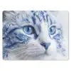 Kat - Patroon - Blauw muismat rubber klein -3d