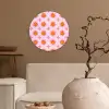 Zon - Patroon - Roze Wandcirkel kunststof plaat 5mm dik klein 188 -sfeer1