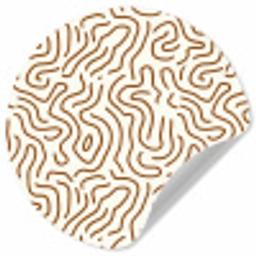 Minimalistisch - Patroon - Terracotta Wandcirkel behangsticker klein 186 -3d