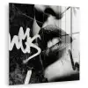 Gezicht - Mond - Graffiti - Zwart plexiglas 5mm klein -zzzproduct_nieuw