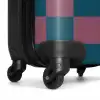 Squares - Blauw/Rood NBS - Handbagage koffer - Kinderen Unisex middel -wiel