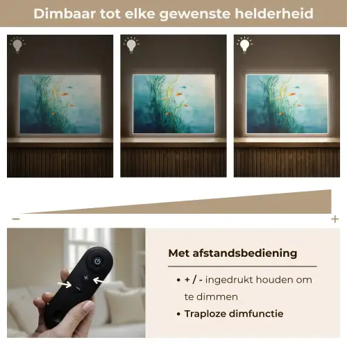 Waterplanten - Vissen - Kleurrijk - Water Light Box met batterij (Wandlamp) middel -USP_dimbaarNL