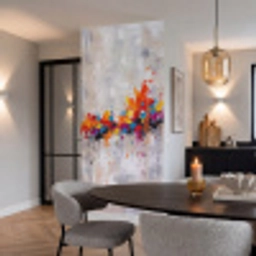 Abstract - Schilderij - Kleurrijk - Dynamisch Behang Vlies klein -sfeer3