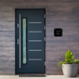 Zwart vlak - Sierlijk Naambord Vierkant klein -sfeer11-XS