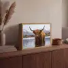 Schotse hooglander - Bruin - Water Light Box met batterij (Wandlamp) middel -sfeer2