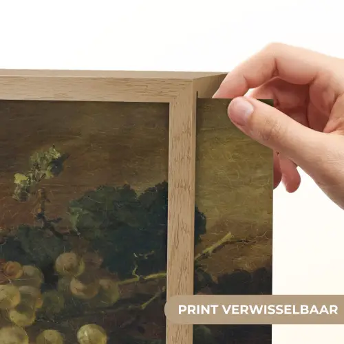 Fruit - Stilleven met druiven - Oude meesters Light Box met batterij (Wandlamp) middel -USP_websiteprintNL