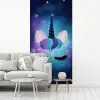 Eenhoorn - Sterren - Magisch - Blauw fotobehang vinyl groot -woonkamer