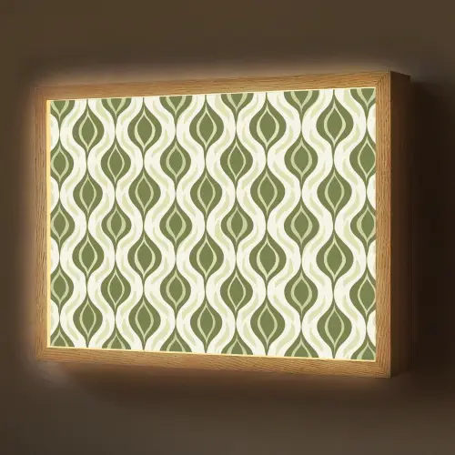 Patroon - Retro - Groen Light Box met batterij (Wandlamp) middel 907 -z3d_website