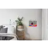 Hamburger - Stippen - Golven - Kleuren textielposter latten blank klein -woonkamer