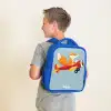 Vos - Vliegtuig -  Vliegen Kinderrugzak - Blauw middel -sfeer2