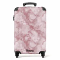 Roze - Kwartsmarmer - Aders NBS - Handbagage koffer - Volwassenen Unisex middel -productfoto_recht