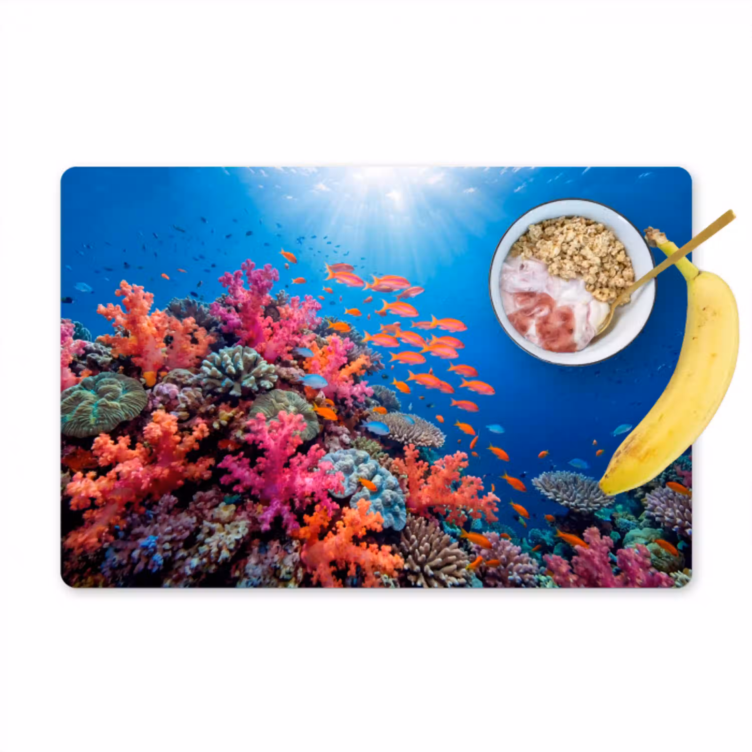 Onderwater - Koraalrif - Vissen - Oceaan - Natuur Placemat vinyl groot -zzzproduct_Kitchenyeah-website