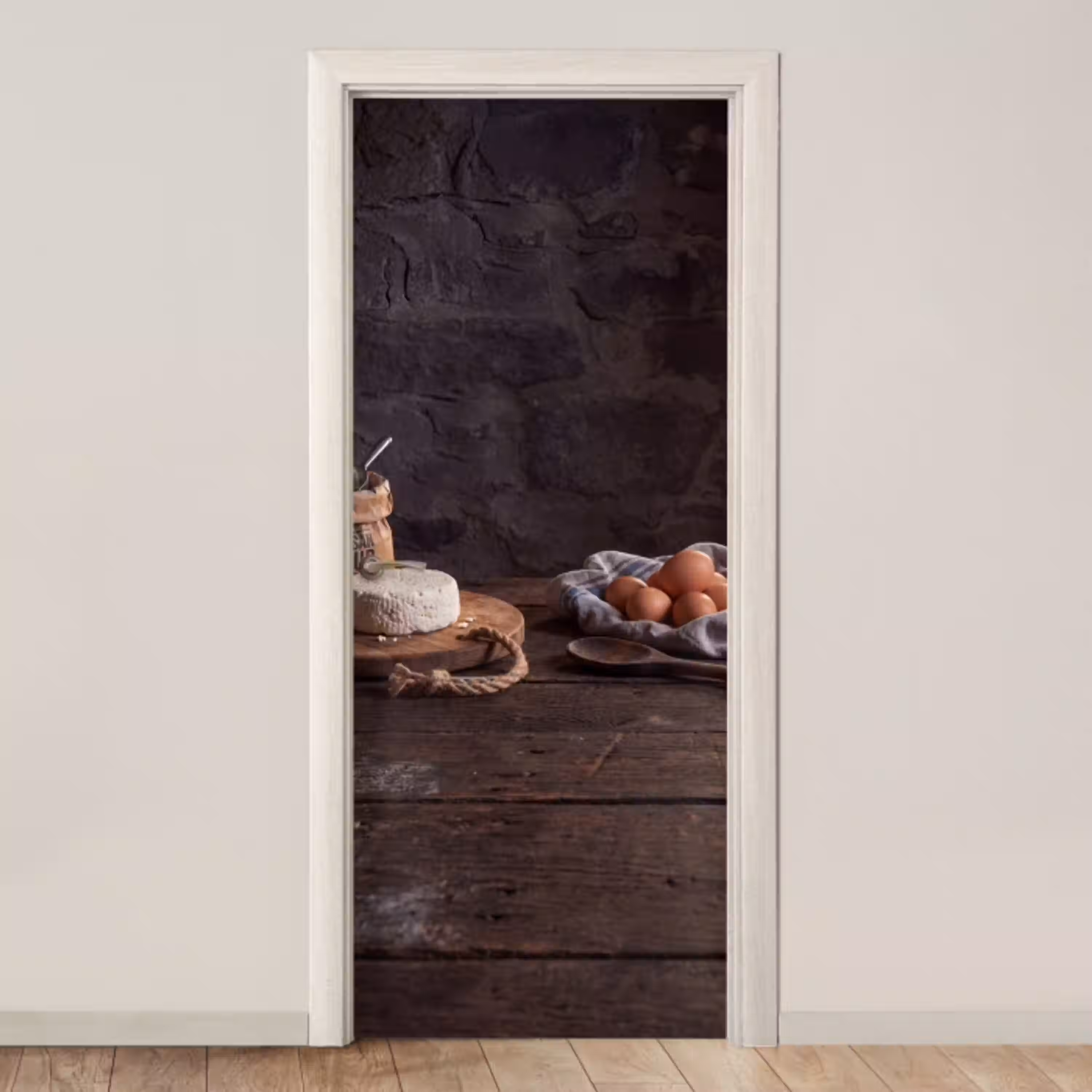 Meel - Eieren - Eten deurposter klein -3d_beige