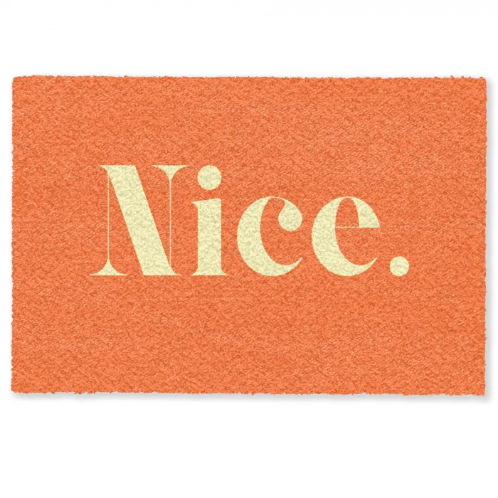 Oranje - Gebroken wit - Nice Deurmat klein -zkaufland3d