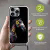Paard - Bloemen - Zwart Hoesje iPhone 16 Pro Max met koord klein -sfeer2_NL