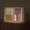 Vlakken - Abstract - Bordeaux - Lijnen Light Box met kabel (Tafellamp) klein -z3d_website