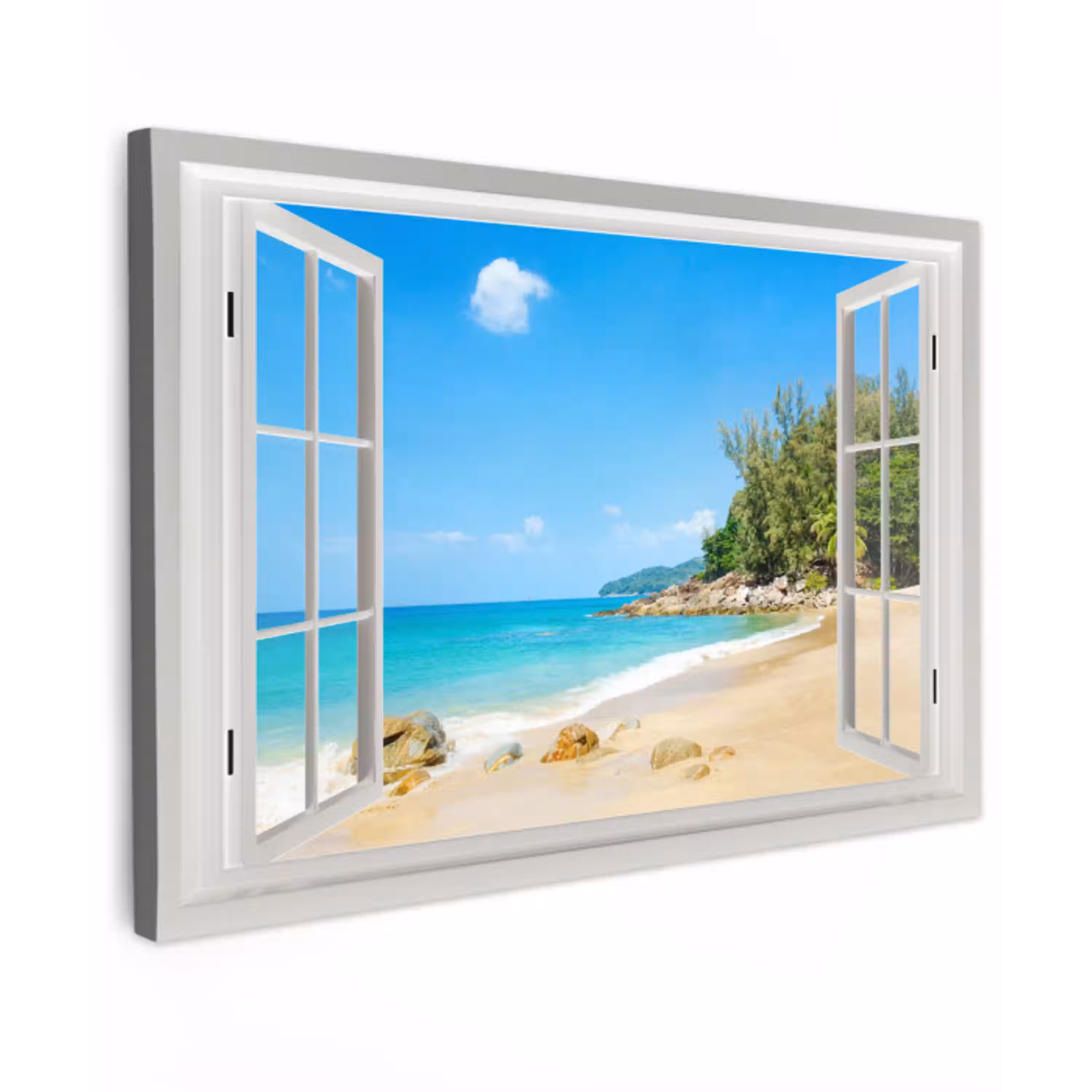 Doorkijk - Water - Strand canvas 2cm klein -z3d