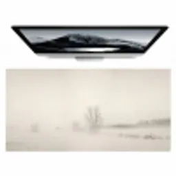 Boom - Mist - Sneeuw - Winter - Minimalistisch Muismat XXL klein -zzz3d