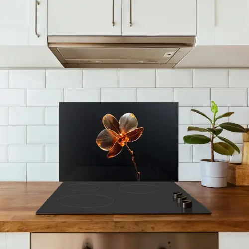 Orchidee - Doorzichtig - Bloem keuken achterwand spatscherm klein -sfeer2