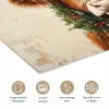 Kerst - Schotse Hooglander - Bruin - Krans poster papier klein -closeup_NL