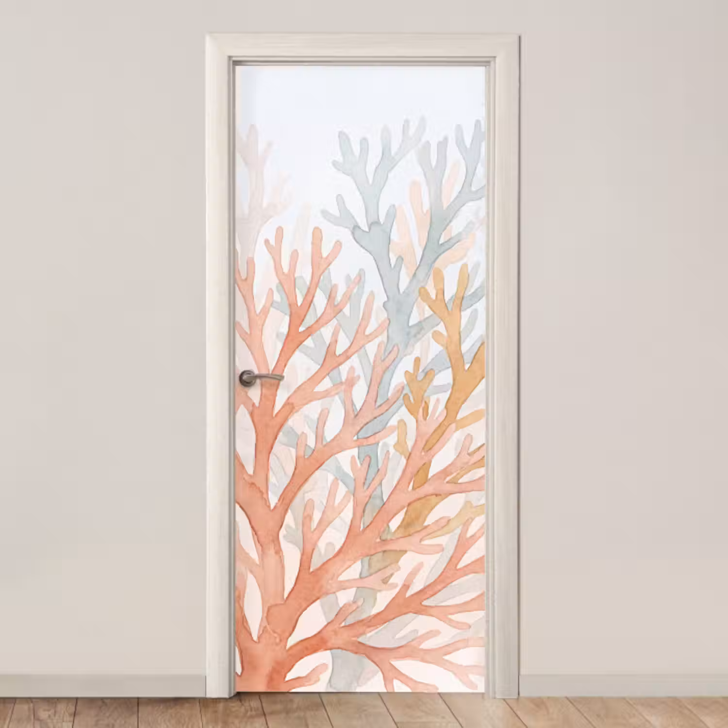 Deursticker - Natuur - Abstract - Aquarel - Organisch - Warm
