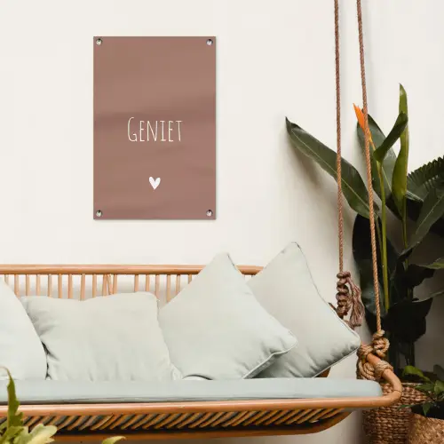 Geniet - Spreuken - Quotes tuinposter los doek klein -sfeer7
