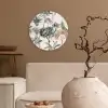 Inductie afdekplaat - Vintage - Jungle - Dieren - Natuur - Inductie beschermer Wandcirkel plexiglas klein -sfeer1