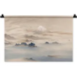 Japans - Landschap - Beige Wandkleed katoen klein -zz3d