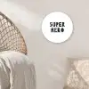 Jongens - Quotes - Super hero - Kind - Spreuken Wandcirkel kunststof plaat 5mm dik klein -sfeer5