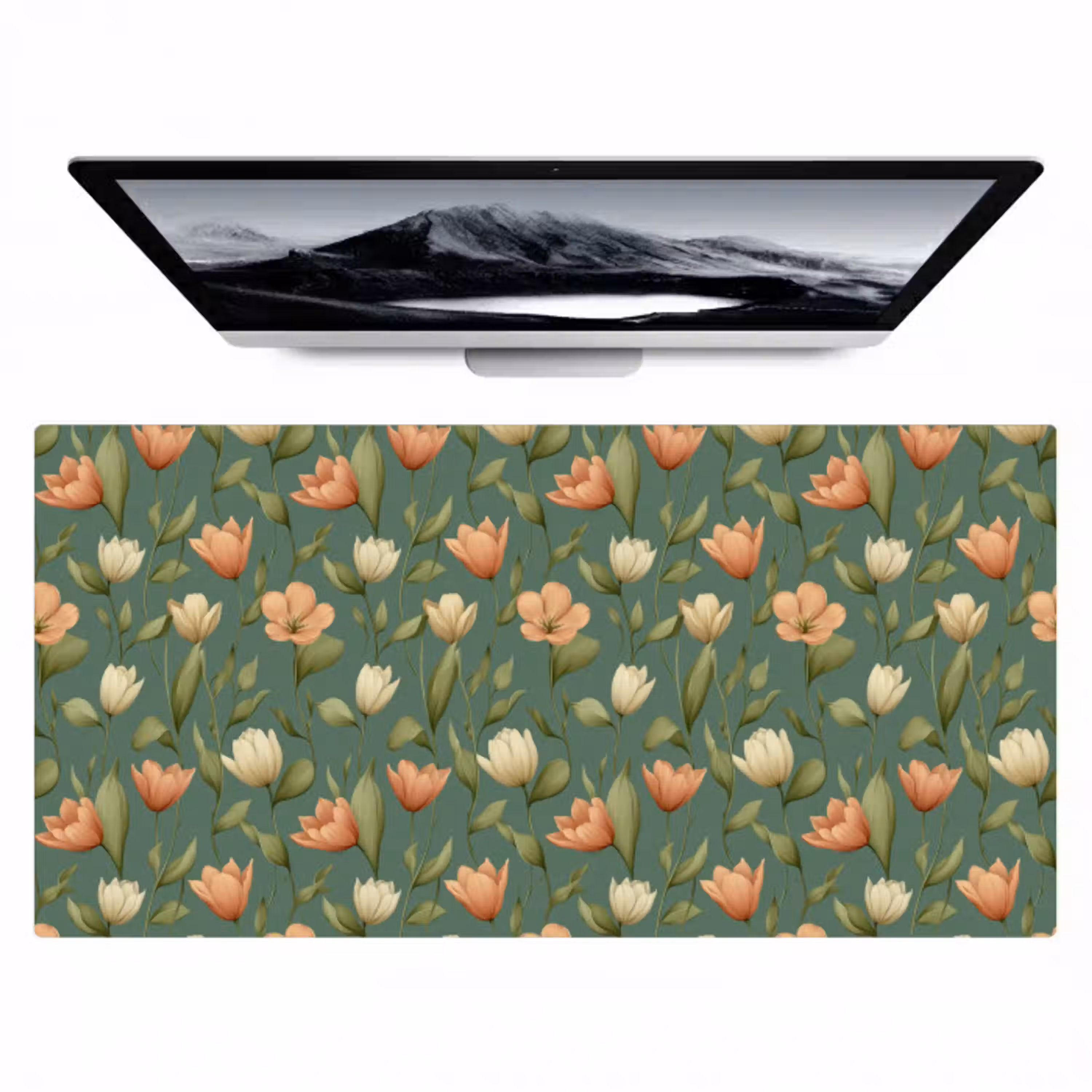 Tulpen - Botanisch - Groen Muismat XXL klein 681 -zzz3d