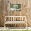 Soak it all in - Hond - Bad Tuinposter op houten frame 2 cm dik klein -sfeer4