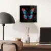 Vlinder - Kleuren - Dier - Zwart plexiglas 5mm klein -sfeer6