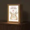 Liefde - Rood - konijn Light Box met kabel (Tafellamp) klein -z3d_website