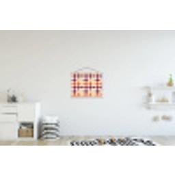 Modern - Patroon - Kleurrijk textielposter latten blank klein 122 -kinderkamer