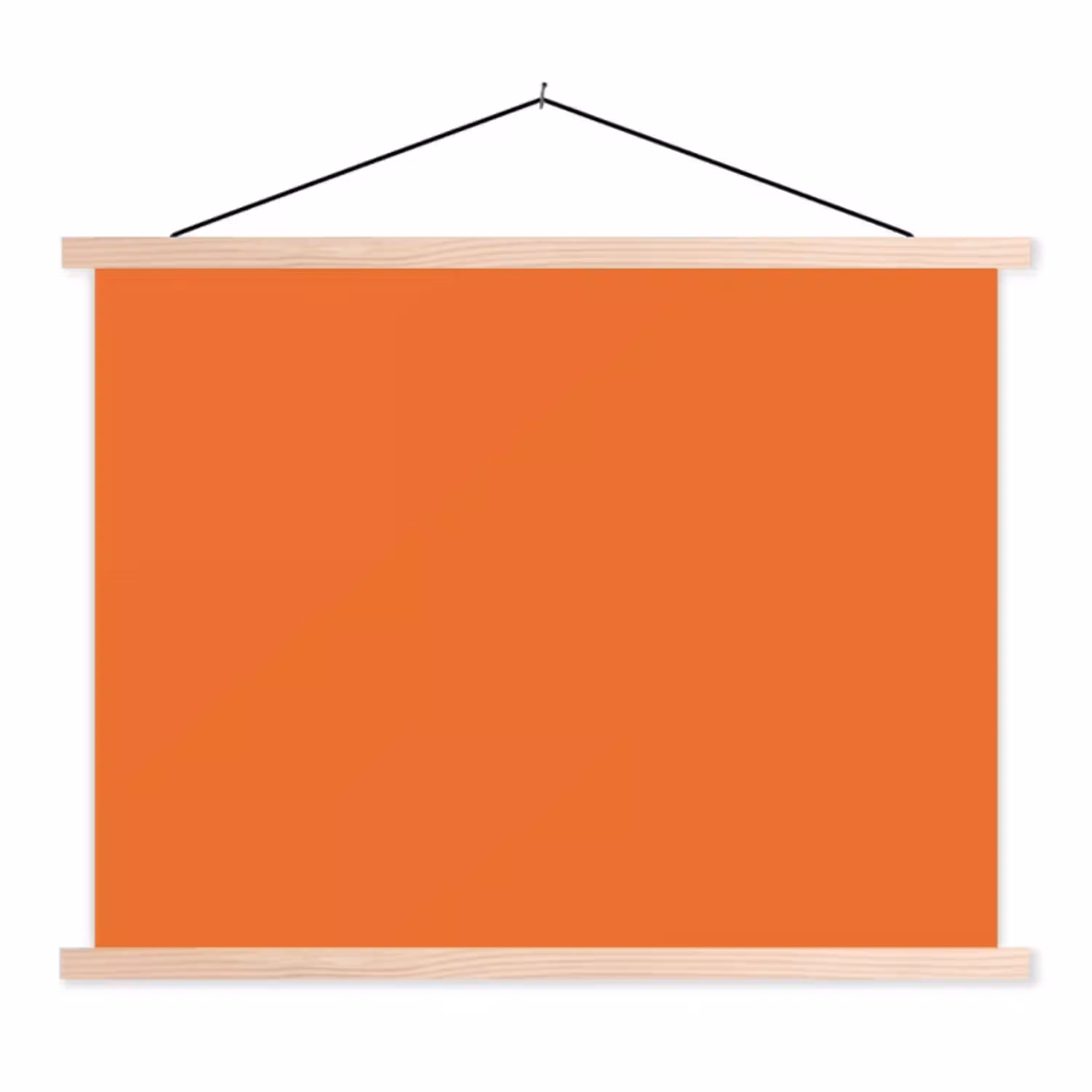 Burnt - Sienna - Oranje textielposter latten blank klein 122 -3d