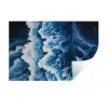 Golven - Blauw - Schuim Muursticker klein -3d