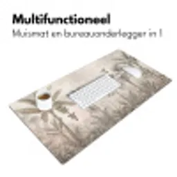 Jungle - Banenboom - Kolibrie - Beige Muismat XXL klein -sfeer4