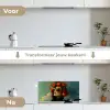 Vrouw - Granaatappel - Herfst - Zonnebril keuken achterwand spatscherm klein -voor_na_NL