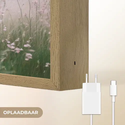 Vuurtoren - Klif - Zee - Bloemen Light Box met batterij (Wandlamp) middel -USP_websiteoplaadbaarNL
