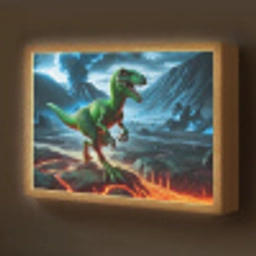 Dino - Lava - Groen - Jongens Light Box met batterij (Wandlamp kind) middel -z3d_website