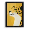Cheetah - Illustratie - Geel fotolijst zwart zonder passe partout klein -3d