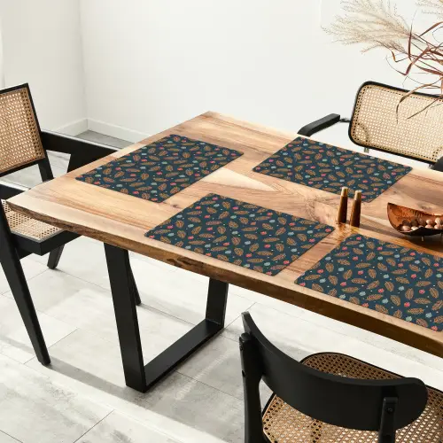 Patroon - Kerst - Symbolen - Donkerblauw Placemat vinyl groot 368 -zzsfeer4_Kitchenyeah-website