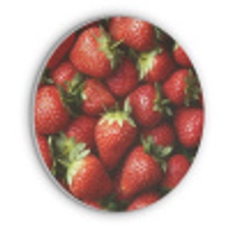 Aardbei - Fruit - Rood Akoestische PET Vilt - Rond klein -3d